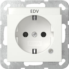 GIRA System 55 Earthed Socket With Control Light - 445203