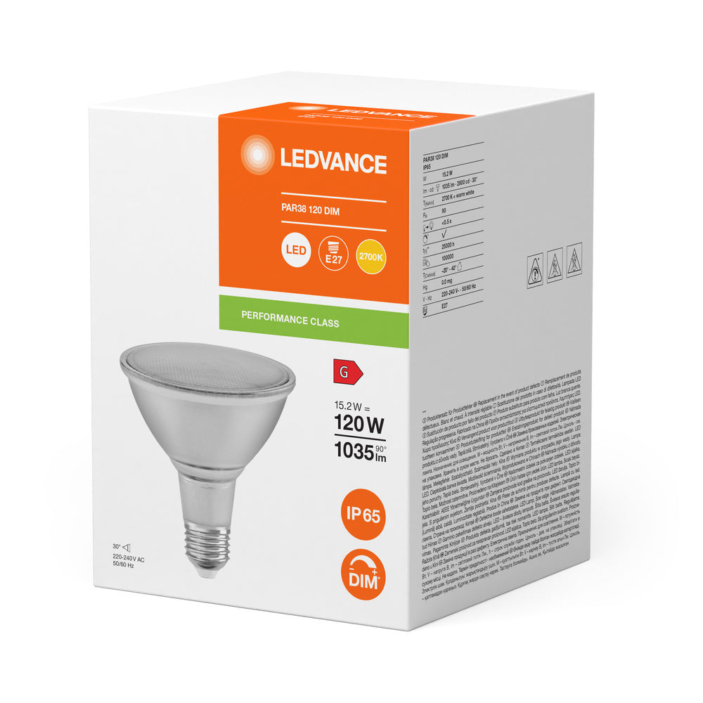 LEDVANCE PAR38 E27 LED Spot 15.2W 2700K Dimmable - 4099854071270