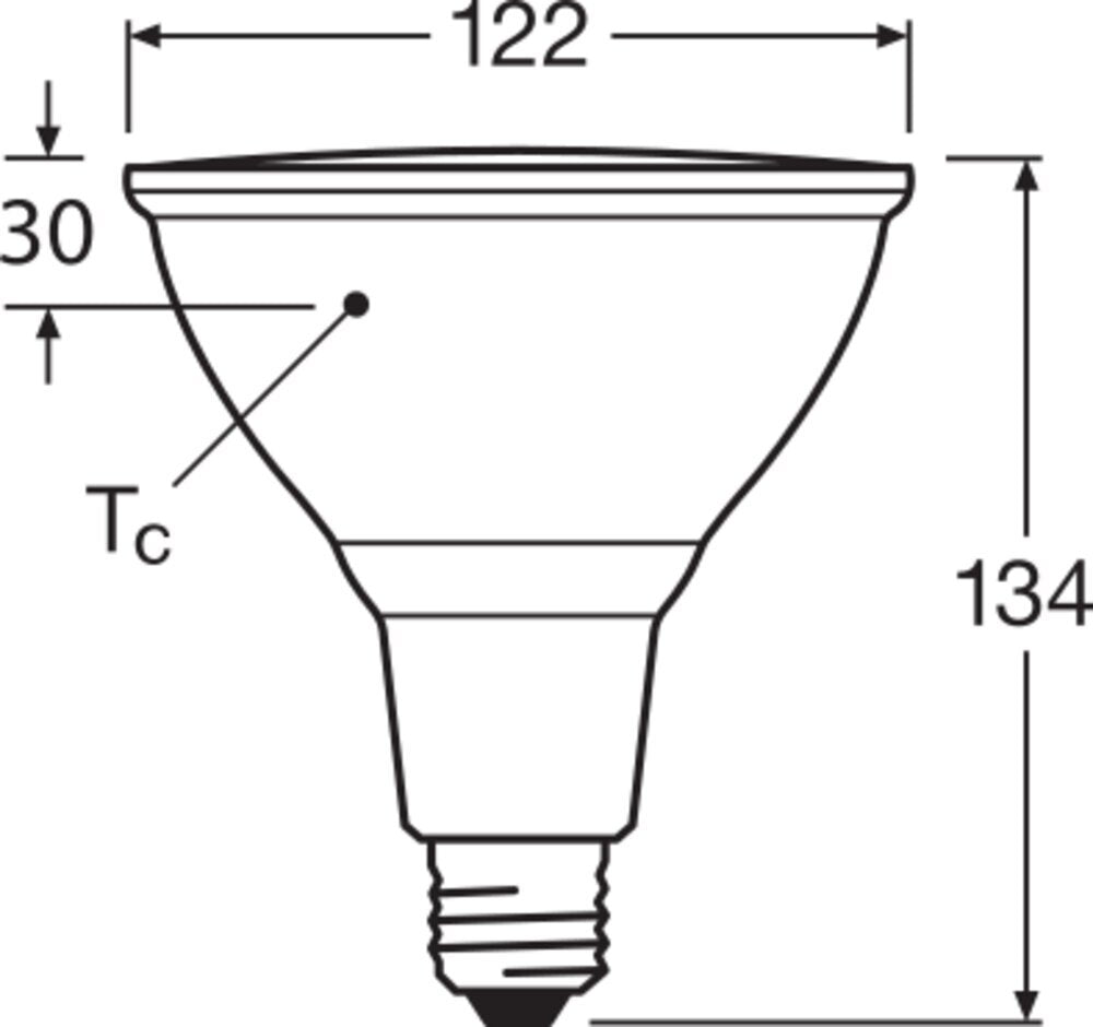 LEDVANCE PAR38 LED Spotlight E27 12W IP65 2700K - 4099854067808