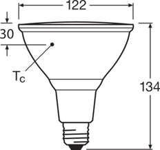 LEDVANCE PAR38 LED Spotlight E27 12W IP65 2700K - 4099854067808