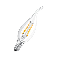 Ledvance E14 LED Filament Candle 4W 827 Clear Glass - 4099854069475 [2 Pieces]