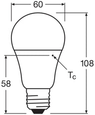 LED E27 Daylight Sensor Bulb 8.8W 2700K Frosted - 4099854043956