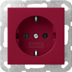 Gira System 55 Red SCHUKO Socket Outlet 16A 250V - 4455108