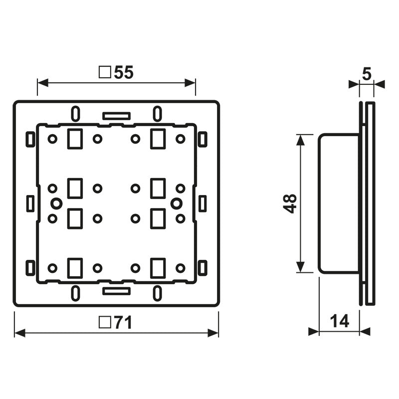 JUNG KNX 4 Channel Universal Touch Module With Temperature Sensor - 42941ST