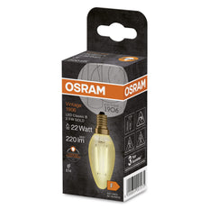 Vintage 1906 LED Candle Gold E14 2.5W 2400K - 4099854091575 [2 Pieces]