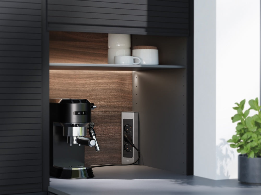 Bachmann Casia 2 Corner Power Unit 3x 230V Stainless Steel - 932.000