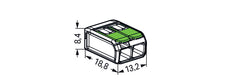 WAGO 221-422 Dual Lever Connector 4mm² Green Range - 221-422 [100 Pieces]