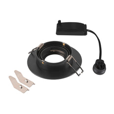 SLV New Tria 75 XL Round GU10 Recessed Ceiling Light Black - 1007625