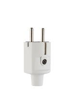Compact SCHUKO Dual Grounding Plug IP20 TPE Grey - 100000046 [2 Pieces]