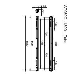 Philips Ledinaire IP65 Waterproof LED Tube Housing L1500 - 8710163366043