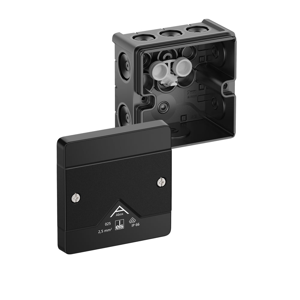 Spelsberg IP66 Junction Box 85x85x52mm Black - 80200001 [2 Pieces]