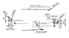 Philips CoreLine Panel RC159Z Safety Cable - 8720169752474 [2 Pieces]