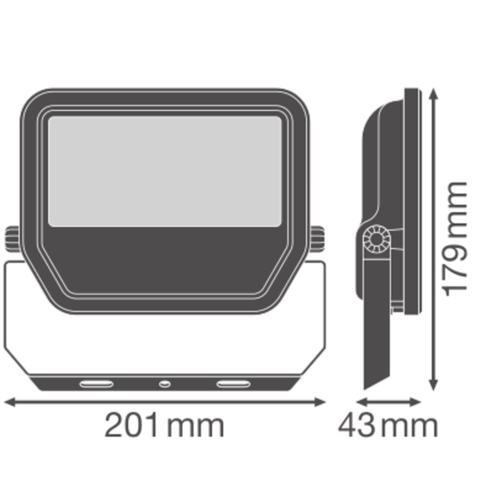 LED Floodlight 41W 6000lm IP66 3000K Black - 4099854305924