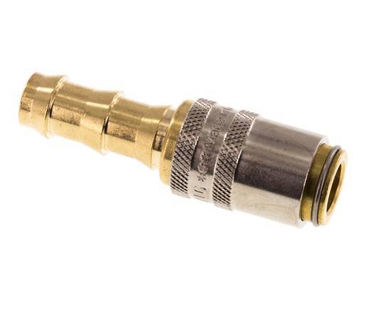Brass DN 6 Mold Coupling Socket 9.5 mm Hose Pillar