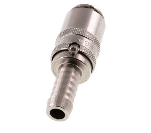 Stainless Steel DN 6 Mold Coupling Socket 9 mm Hose Pillar