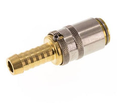 Brass DN 6 Mold Coupling Socket 9 mm Hose Pillar Unlocking Protection