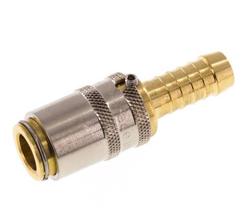 Brass DN 6 Mold Coupling Socket 9 mm Hose Pillar Unlocking Protection