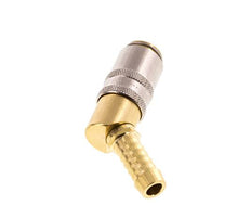 Brass DN 6 Mold Coupling Socket 9 mm Hose Pillar 45-deg