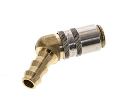 Brass DN 6 Mold Coupling Socket 9.5 mm Hose Pillar 45-deg