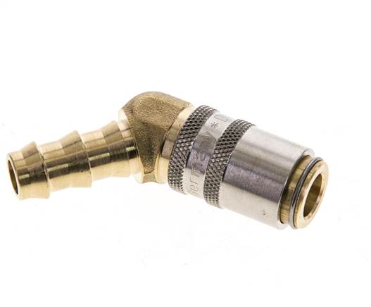 Brass DN 6 Mold Coupling Socket 9.5 mm Hose Pillar 45-deg