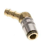 Brass DN 6 Mold Coupling Socket 9.5 mm Hose Pillar 45-deg