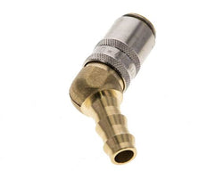 Brass DN 6 Mold Coupling Socket 9.5 mm Hose Pillar 45-deg