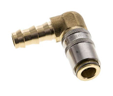 Brass DN 6 Mold Coupling Socket 9.5 mm Hose Pillar 90-deg