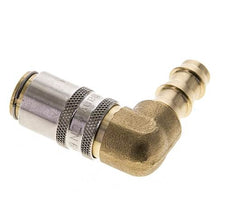 Brass DN 6 Mold Coupling Socket 9.5 mm Hose Pillar 90-deg