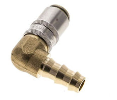 Brass DN 6 Mold Coupling Socket 9.5 mm Hose Pillar 90-deg