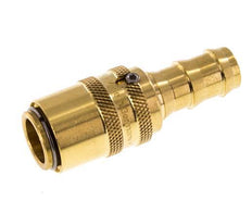 Brass DN 9 Mold Coupling Socket 12.7 mm Hose Pillar Unlocking Protection Double Shut-Off