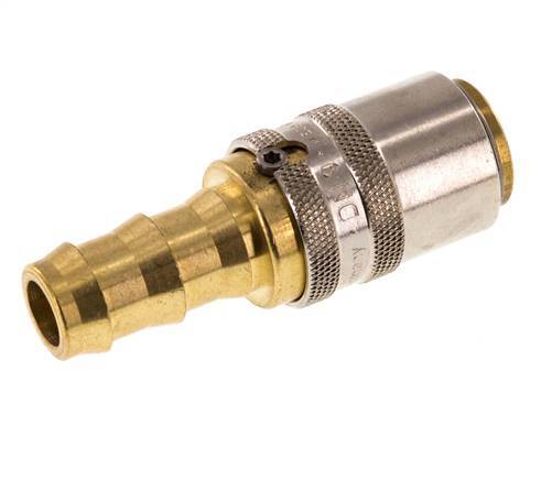 Brass DN 9 Mold Coupling Socket 12.7 mm Hose Pillar Unlocking Protection