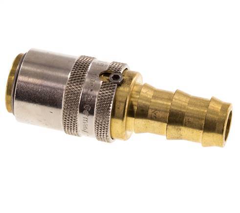 Brass DN 9 Mold Coupling Socket 12.7 mm Hose Pillar Unlocking Protection