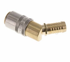 Brass DN 9 Mold Coupling Socket 13 mm Hose Pillar 45-deg