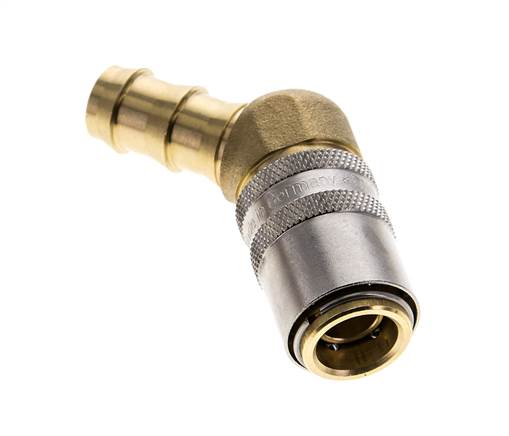 Brass DN 9 Mold Coupling Socket 12.7 mm Hose Pillar 45-deg