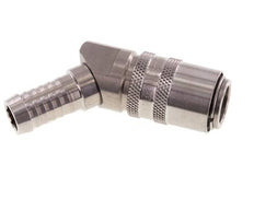 Stainless Steel DN 9 Mold Coupling Socket 13 mm Hose Pillar 45-deg