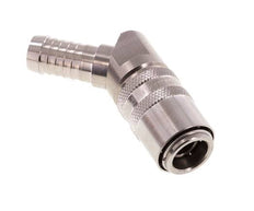 Stainless Steel DN 9 Mold Coupling Socket 13 mm Hose Pillar 45-deg