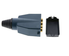 Brass Multi-coupling Plug 6x6 mm Push-in Connections Double Shut-Off