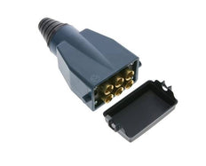 Brass Multi-coupling Plug 6x6 mm Push-in Connections Double Shut-Off