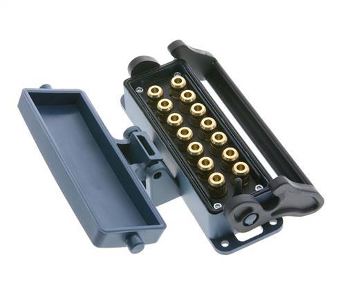 Brass Multi-coupling Socket 14x6 mm Push-in Connections Unlocking Protection