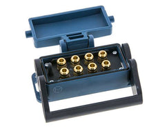Brass Multi-coupling Socket 8x8 mm Push-in Connections Unlocking Protection