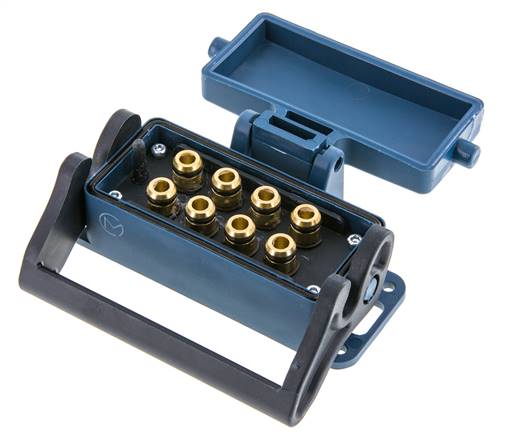 Brass Multi-coupling Socket 8x8 mm Push-in Connections Unlocking Protection