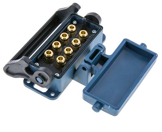Brass Multi-coupling Socket 8x8 mm Push-in Connections Unlocking Protection