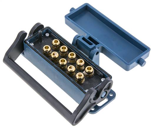 Brass Multi-coupling Socket 10x8 mm Push-in Connections Unlocking Protection
