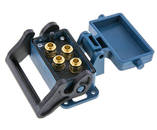 Brass Multi-coupling Socket 4x8 mm Push-in Connections Unlocking Protection Double Shut-Off