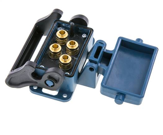 Brass Multi-coupling Socket 4x8 mm Push-in Connections Unlocking Protection Double Shut-Off