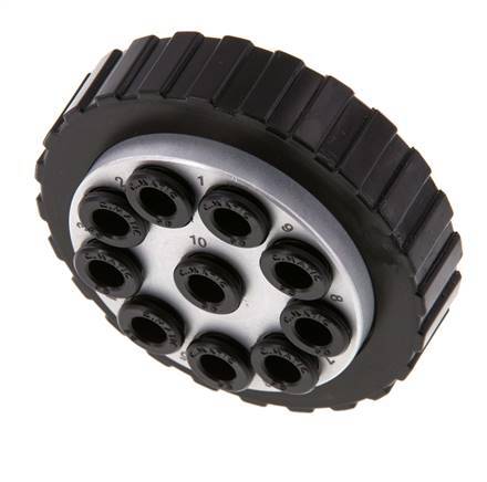 POM Multi-coupling Plug 10x6 mm Push-in Connections Vacuum