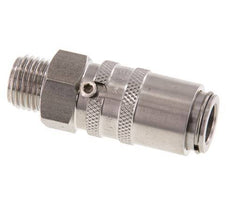 Stainless Steel DN 6 Mold Coupling Socket G 1/4 inch Male Threads