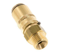 Brass DN 6 Mold Coupling Socket M14x1.5 Male Threads Unlocking Protection Double Shut-Off