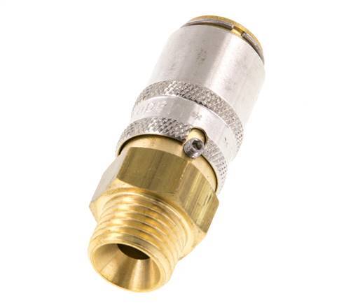 Brass DN 6 Mold Coupling Socket M14x1.5 Male Threads Unlocking Protection