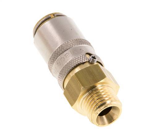 Brass DN 6 Mold Coupling Socket G 1/4 inch Male Threads Unlocking Protection